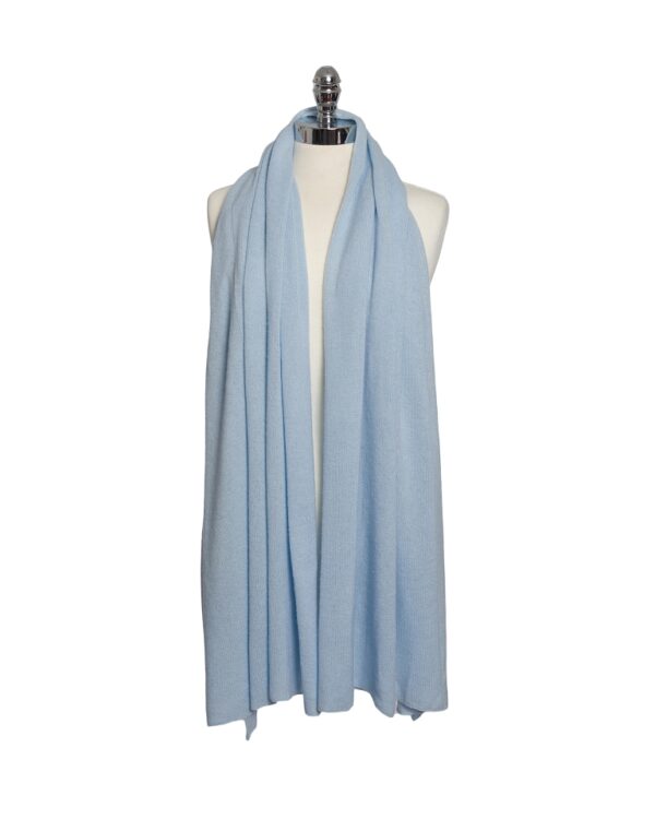 Cashmere Travel Wrap - Pearl Blue