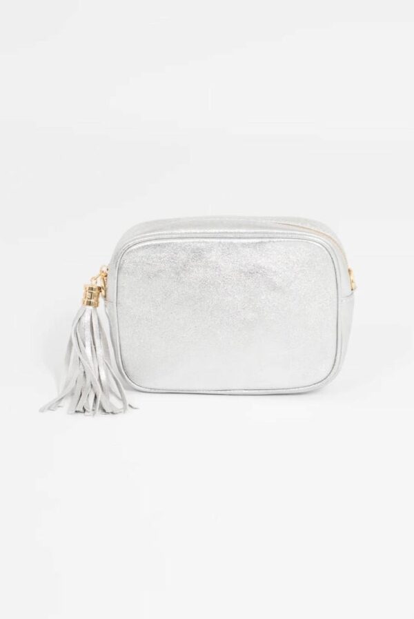 Leather Camera Bag – Silver