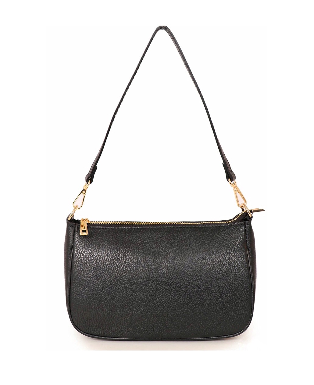 Leather Baguette Bag Black – Fig Cashmere Ltd.