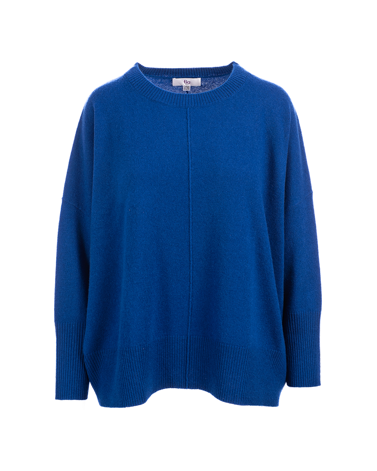 Cashmere Mix Crew Neck Jumper - Berlin Blue