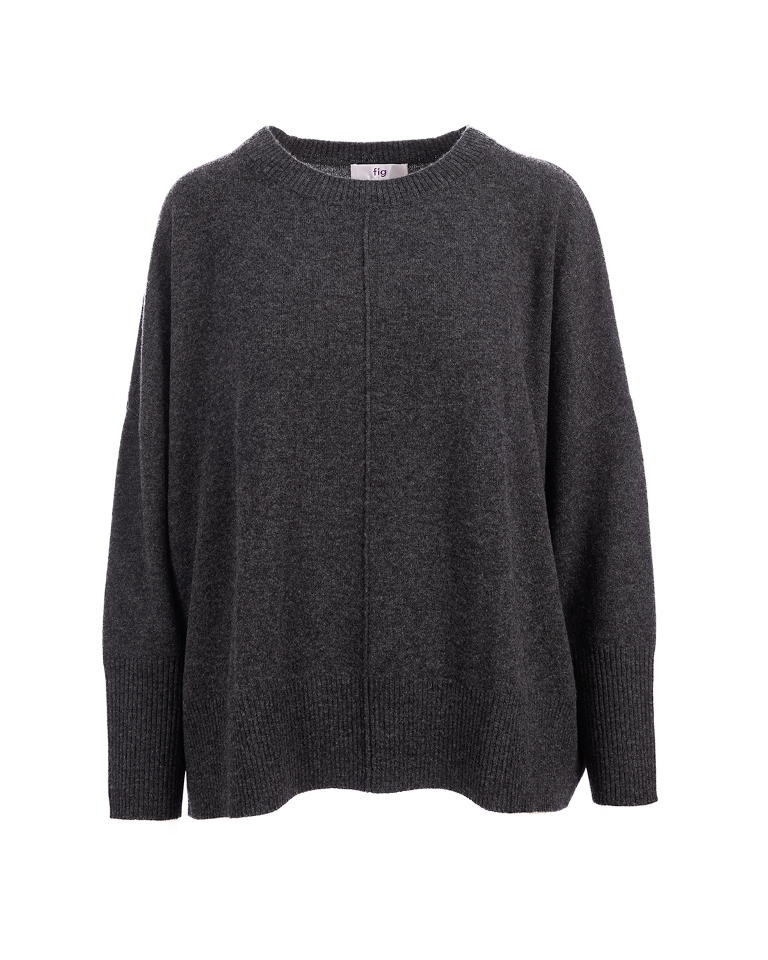 Cashmere Mix Crew Neck Jumper - Deep Space