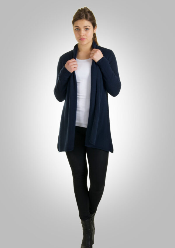 Cashmere Drape Cardigan – Dark Navy