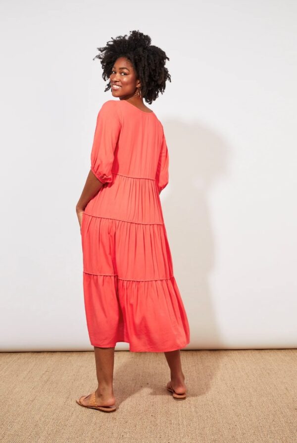 Haven Tropicana Tiered Maxi - Coral