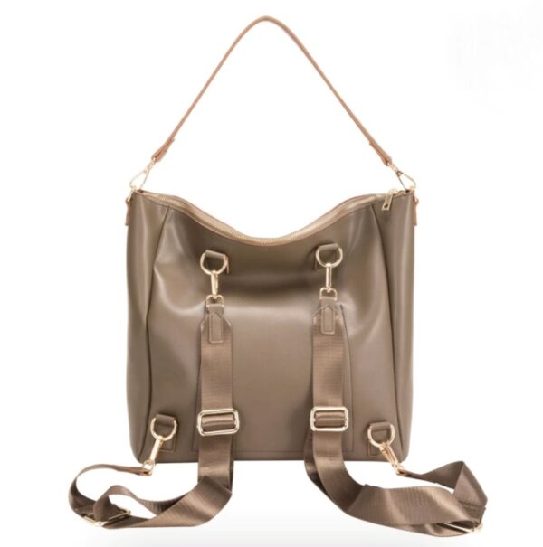 Every Other Two in One Backpack Shoulder Bag In Taupe