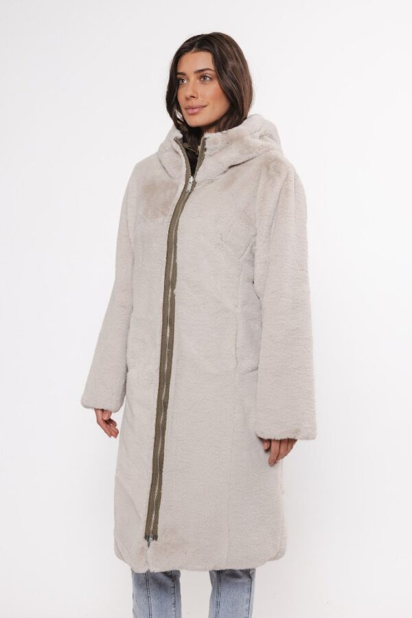 Rino & Pelle Josien reversible long hooded coat with faux fur lining – Hunter & birch