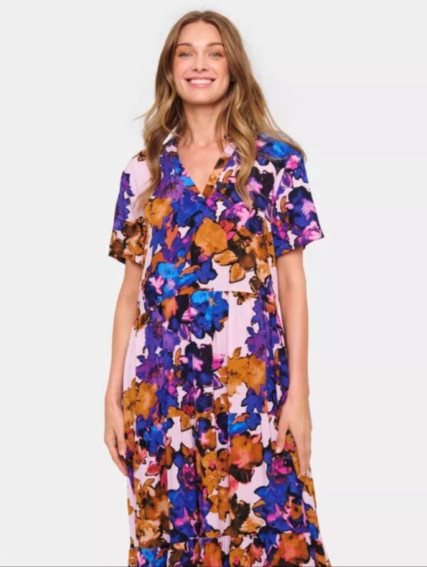 SAINT TROPEZ Eda Tiered Dress Winsome Flowers