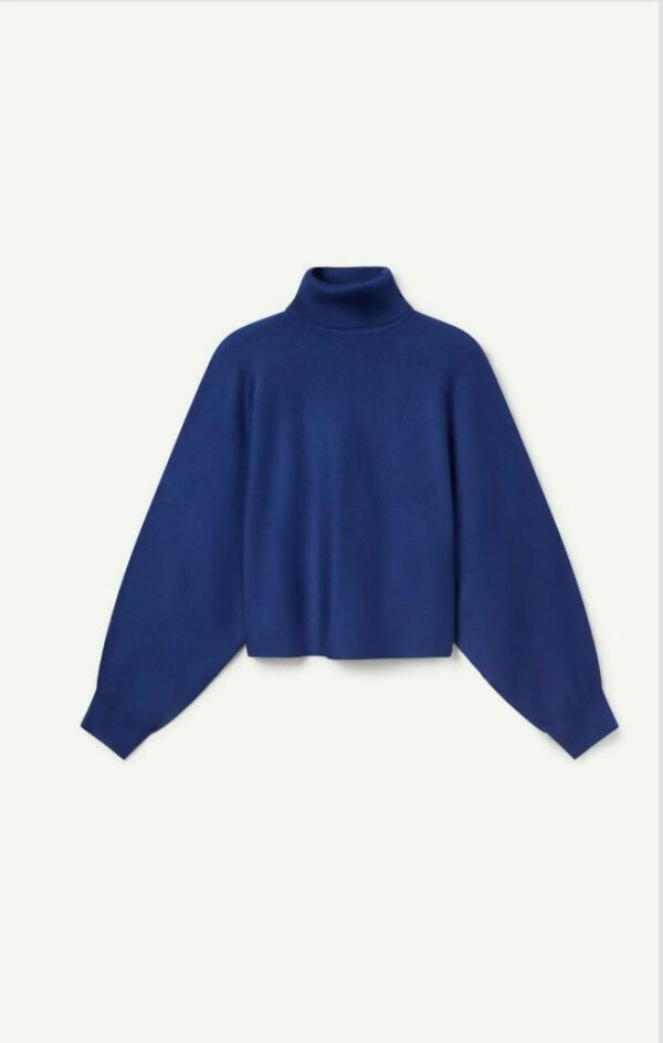 Compania Fantastica 43C10227 Blue Roll Neck Knitted Sweater