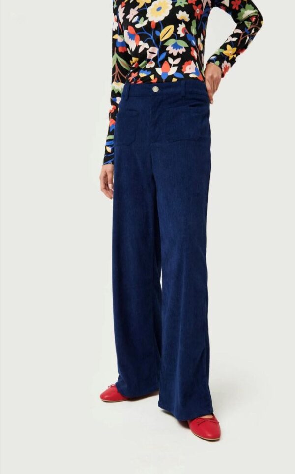 Compania Fantastica 43C/11033/034 Navy Blue Corduroy Pants