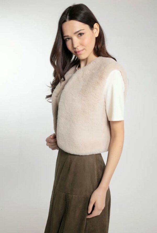 EDELWEISS GILET IN MINK