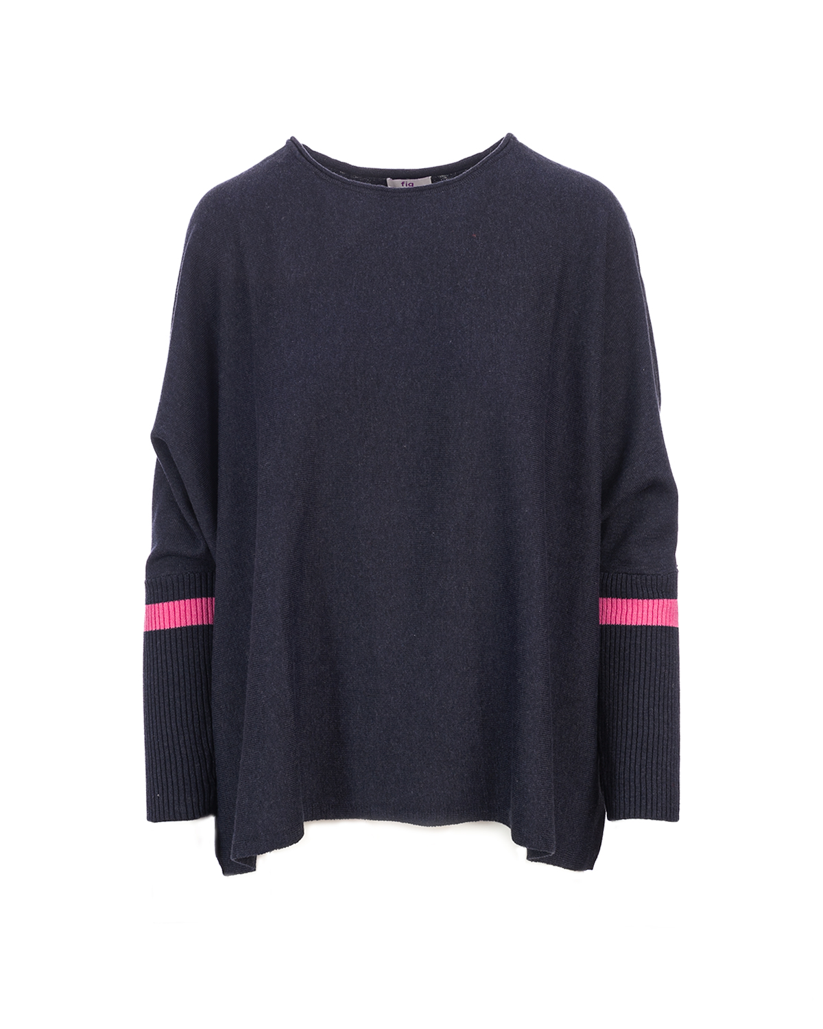 Organic Cotton Tanner Relaxed Knit Navy/ Bubblegum