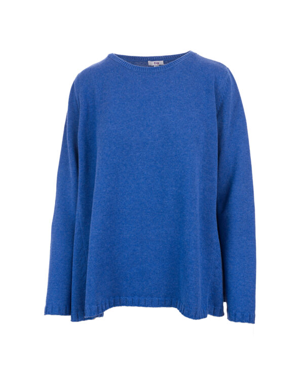 Organic Cotton Rollo Jumper - Cobalt