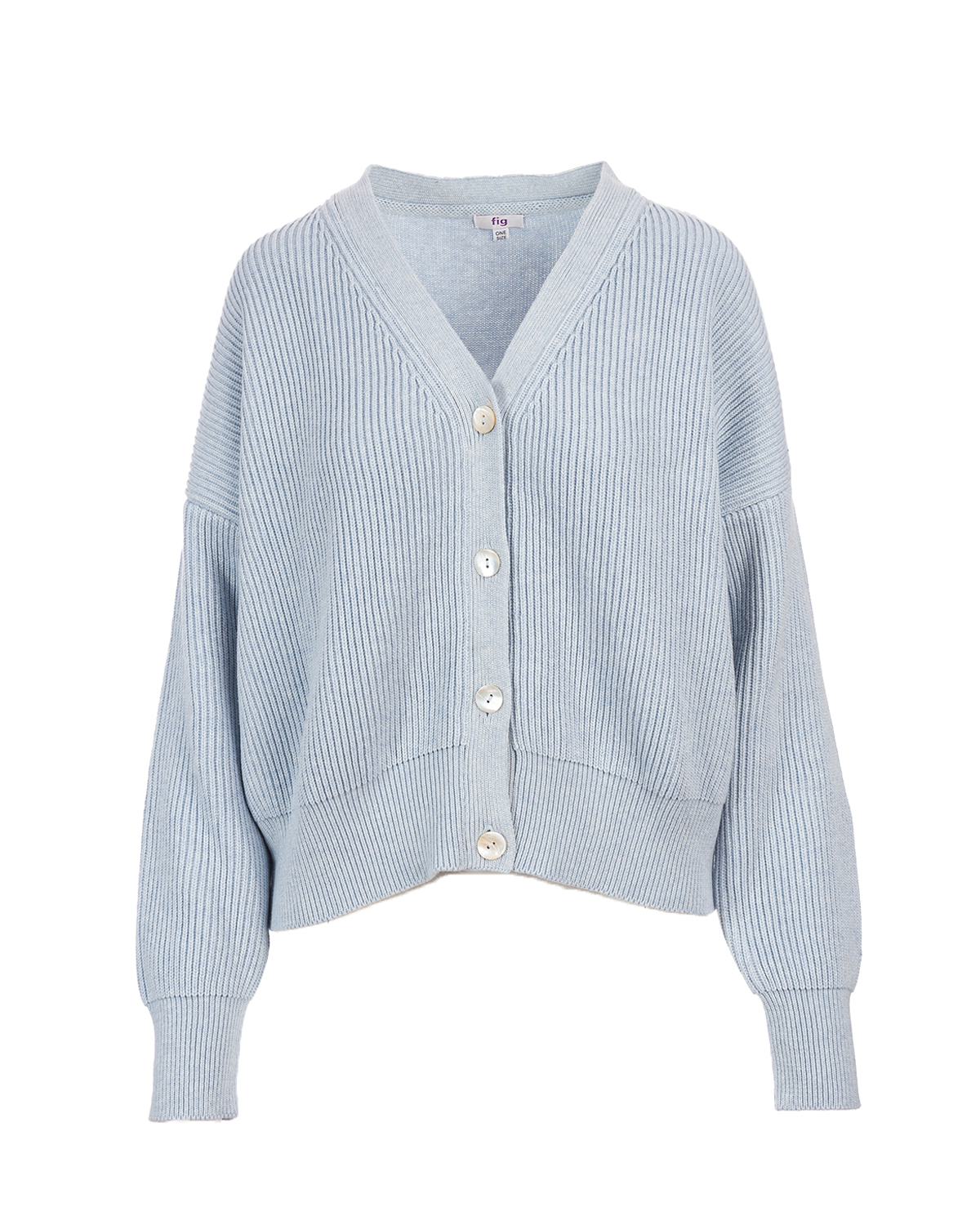 Organic Cotton Crystal Cardigan – Pearl Blue