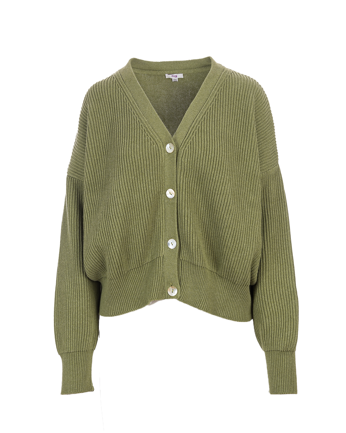 Organic Cotton Crystal Cardigan - Sea Green