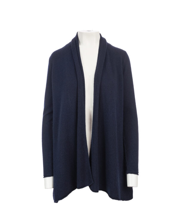 Cashmere Drape Cardigan – Dark Navy