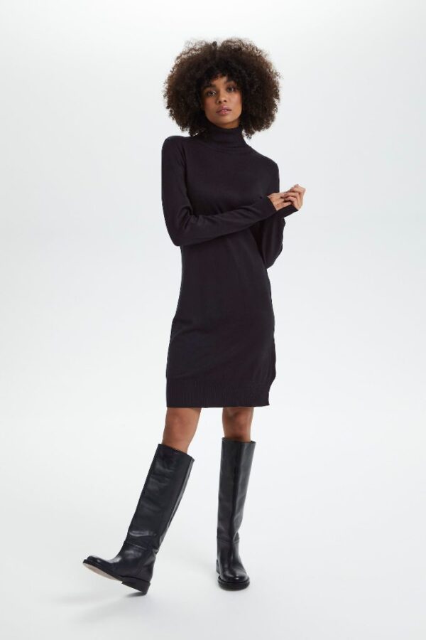 SAINT TROPEZ Milasz Roll Neck Dress Black