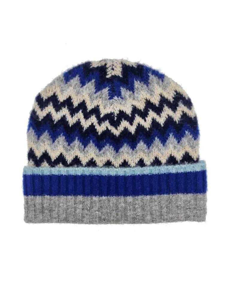 Nooki DORA CHEVRON BEANIE IN NAVY MIX