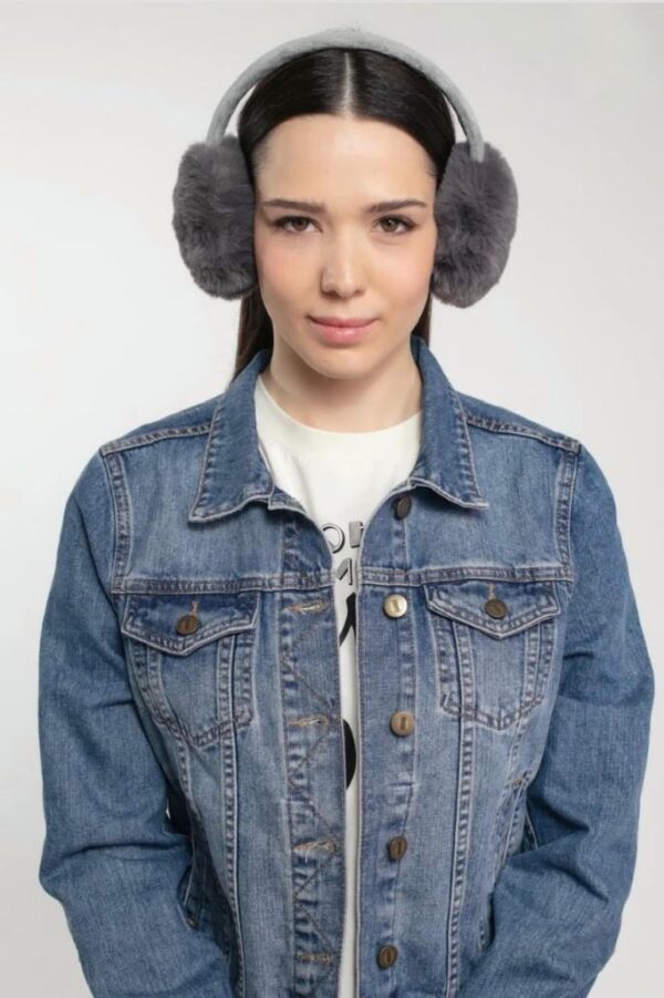 Nooki Desing EDIE FAUX FUR EARMUFF IN Grey