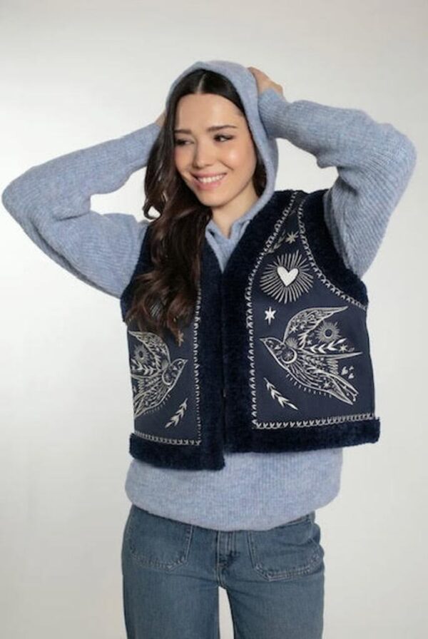 Nooki FREEBIRD GILET IN NAVY