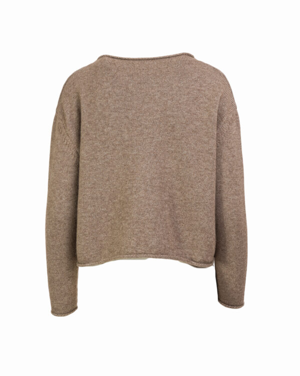 Cashmere Lambswool Pea Jumper Mocha Marl