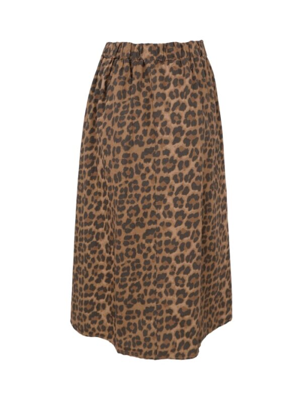 Black Colour ABBIE Leo Skirt Leopard