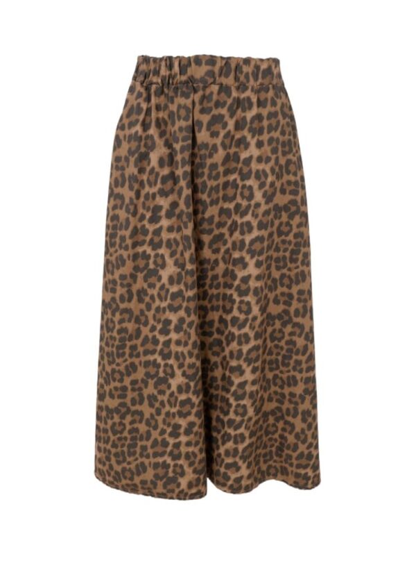 Black Colour ABBIE Leo Skirt Leopard