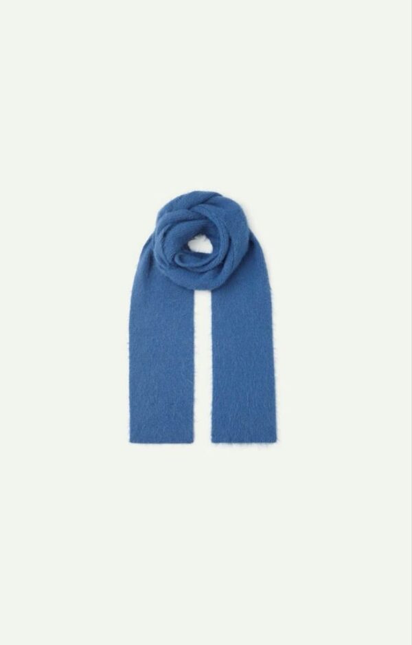 Compania Fantasica Blue Textured Knit Scarf