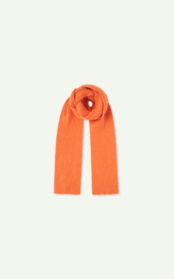 Compania Fantasica Orange Textured Knit Scarf