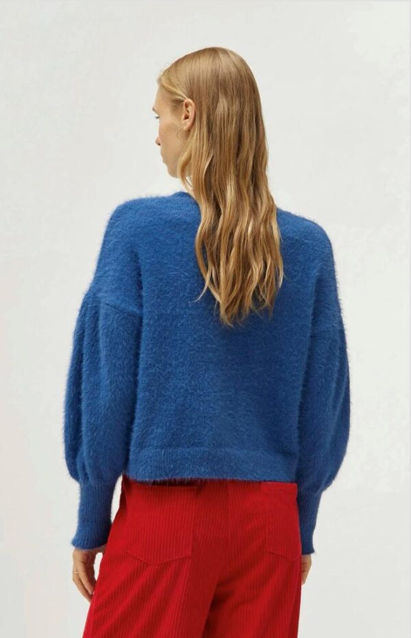 Compania Fantastica 44C/10263/2S0 Blue textured knit sweater