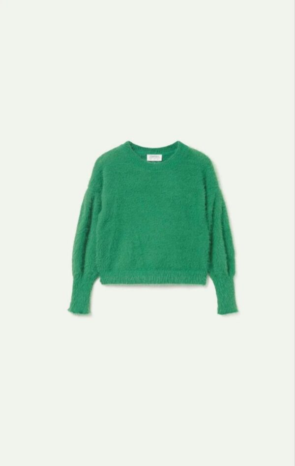 Compania Fantastica 44C/10265/2S0 Green textured knit sweater