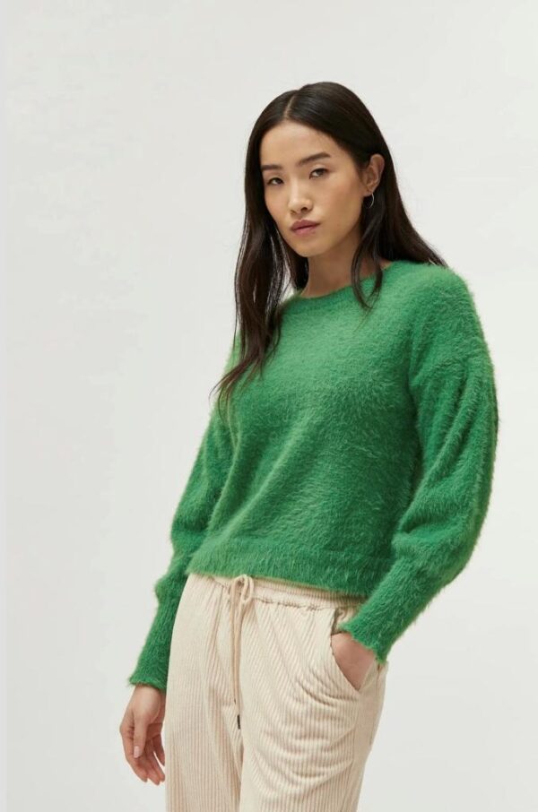 Compania Fantastica 44C/10265/2S0 Green textured knit sweater