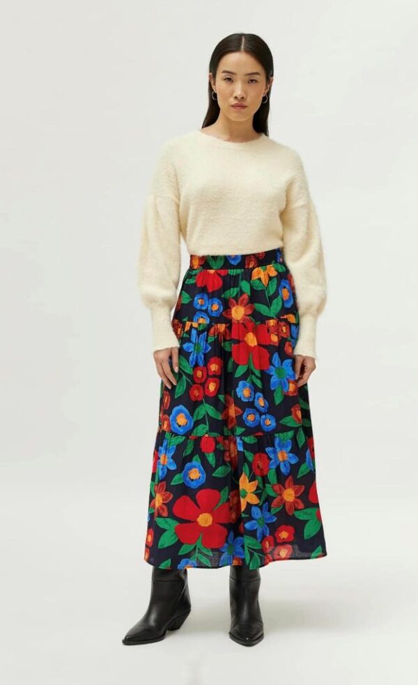 Compania Fantastica 44c/12102 Multicolor floral print long skirt