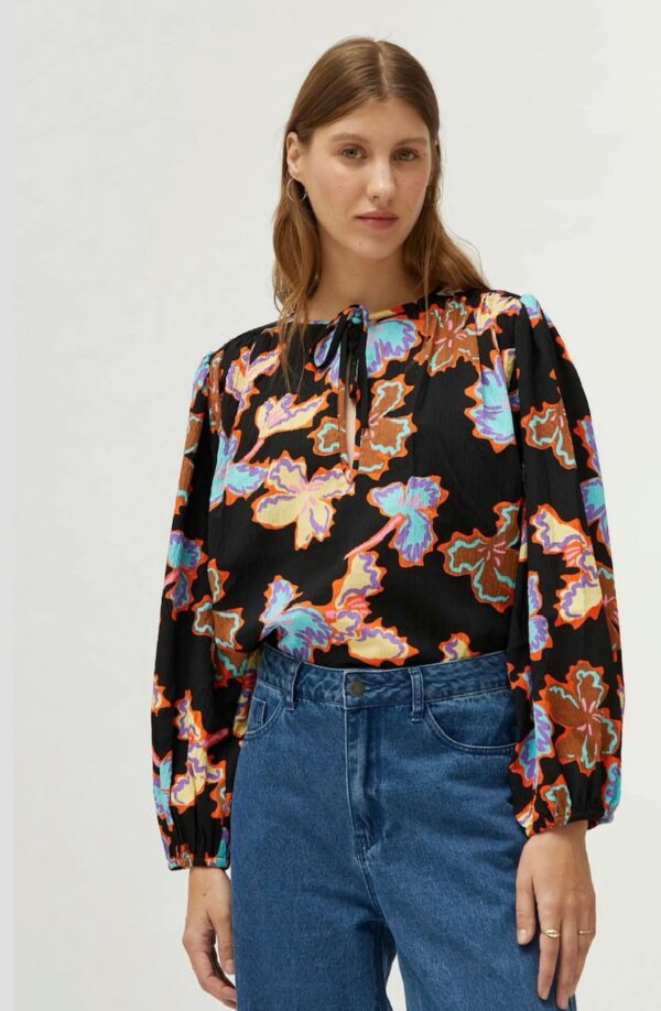 Compania Fantastica Alhelí floral print top