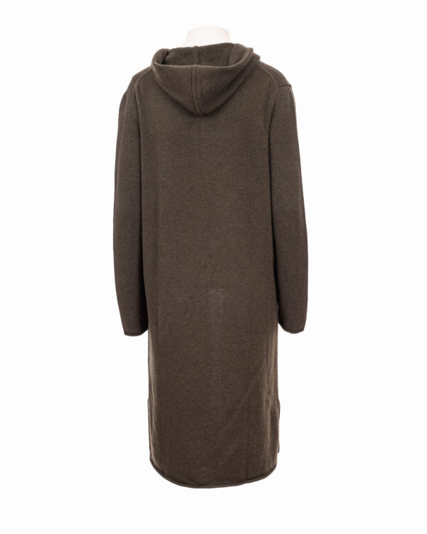 Cashmere Lambswool Long Hooded Cardigan - Fir green