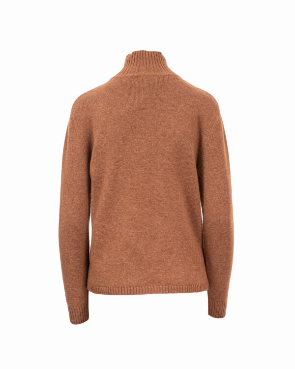 Cashmere Lambswool 1/4 Zip Jumper Almond