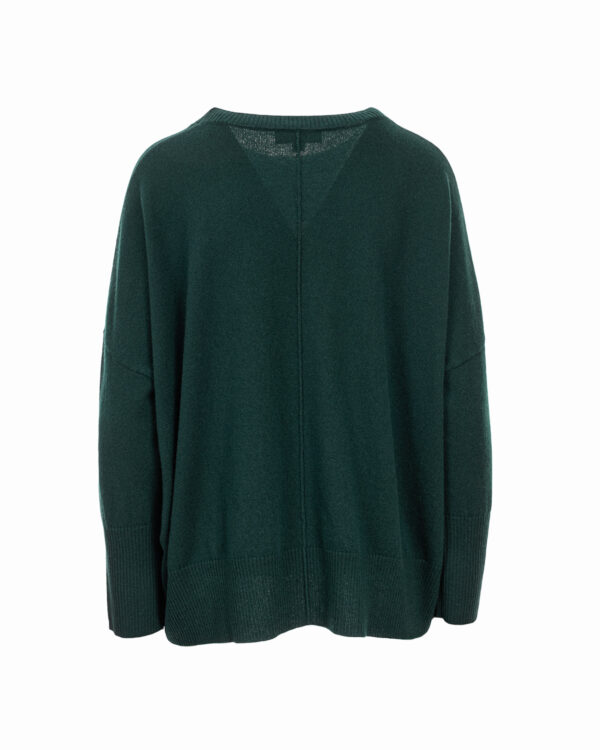 Cashmere Mix Crew Neck Jumper - Green bay