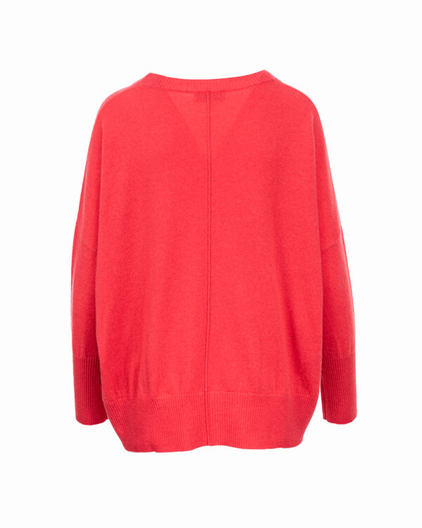 Cashmere Mix Crew Neck Jumper - Geranium