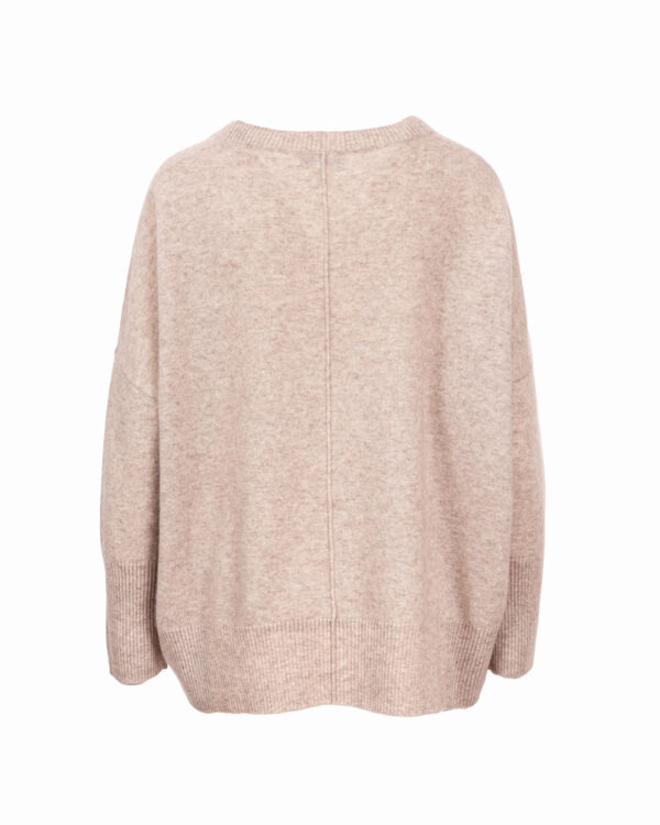 Cashmere Mix Crew Neck Jumper - Oat meal