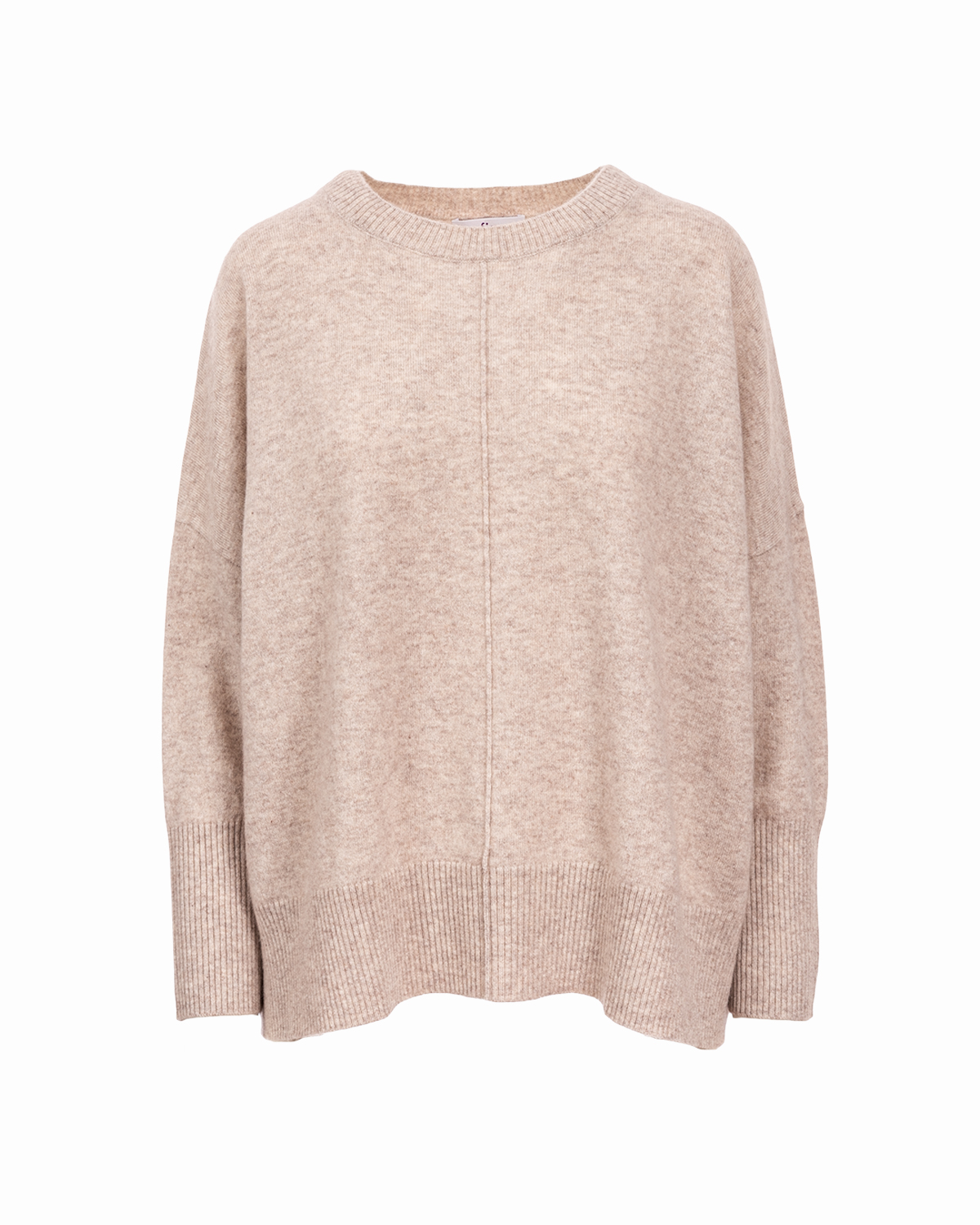 Cashmere Mix Crew Neck Jumper - Oat meal