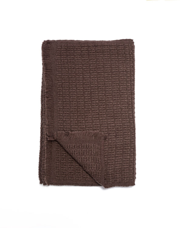 Cashmere Blend Textured Weave Scarf - Otter