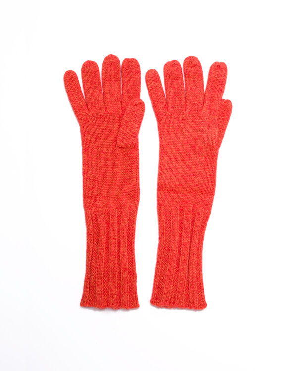 Cashmere Lambswool Gloves - Flame