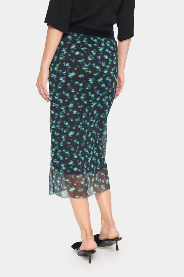 Saint Tropez Haldora Skirt - Black Blurry Mini Blooms