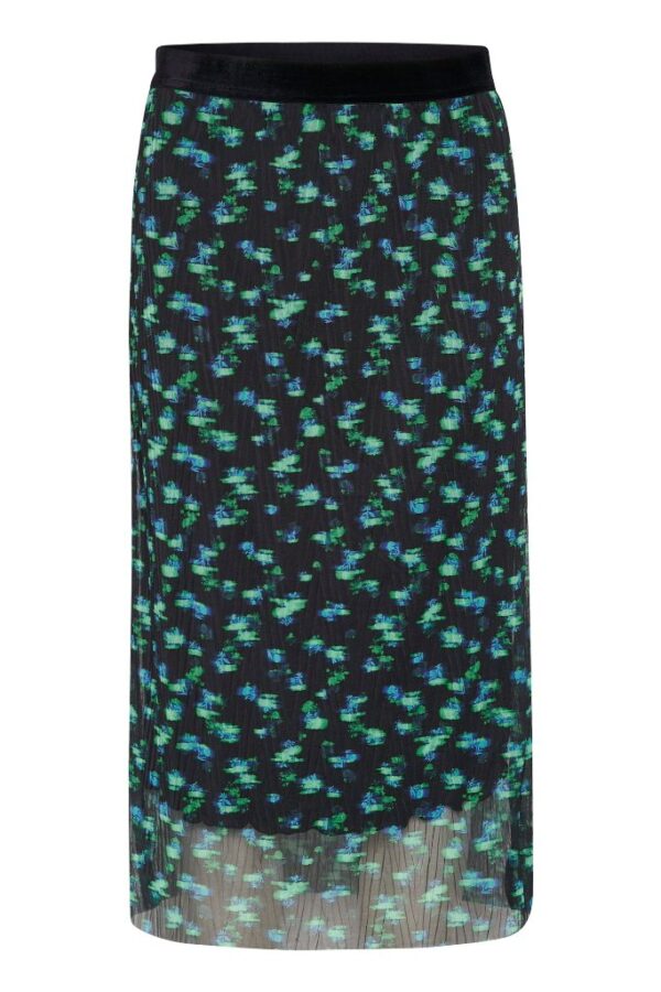 Saint Tropez Haldora Skirt - Black Blurry Mini Blooms