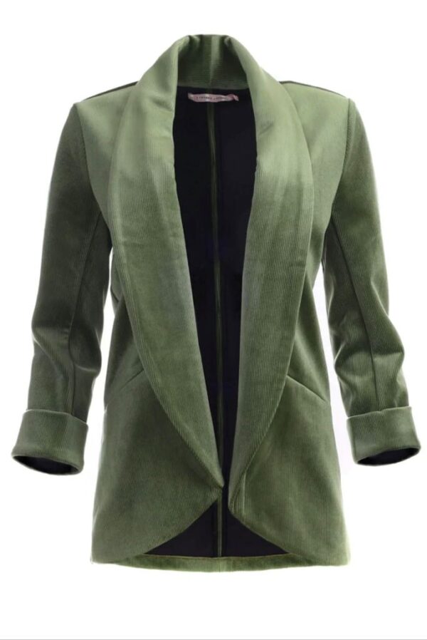 Traffic People Corrie Bratter Boyfriend Jacket in Green