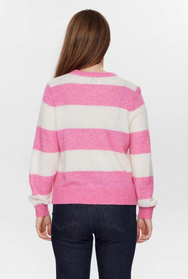 NURIETTE BIG STRIPE PULLOVER - Pink Cosmos