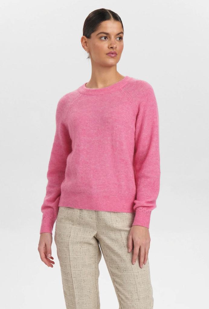 Numph NURIETTE PULLOVER - Pink Cosmos