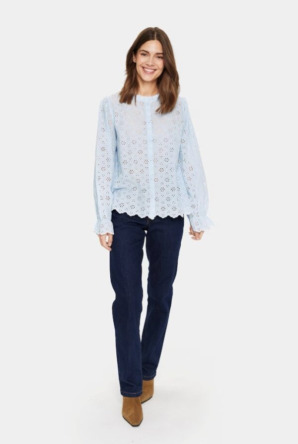 Saint Tropez Iveta Blouse - Chambray Blue