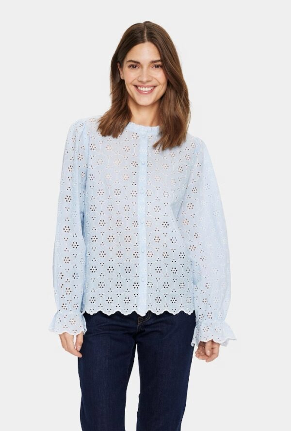 Saint Tropez Iveta Blouse - Chambray Blue