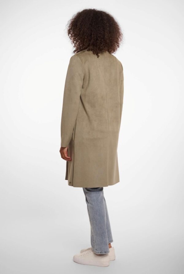 Rino & Pelle Mirola Faux Suede Coat Dusty Khaki