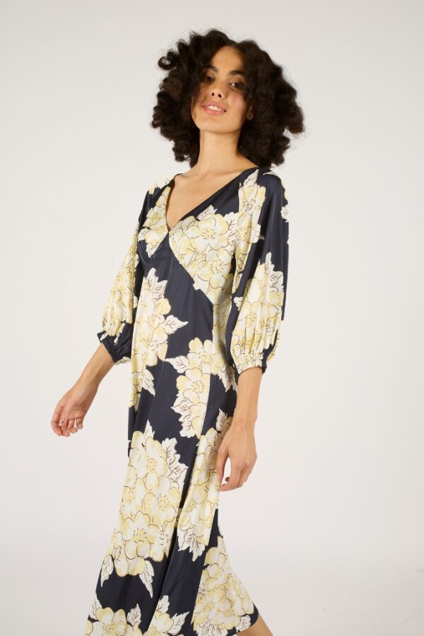 Traffic People Blooming Lovely Gloria Dress Navy/Cream