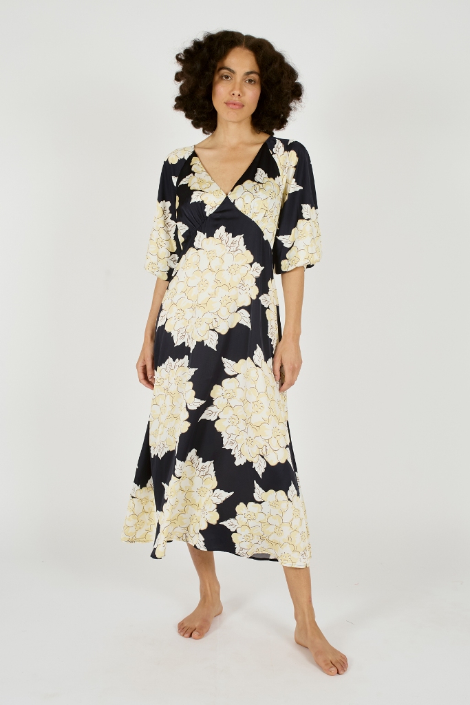 Traffic People Blooming Lovely Gloria Dress Navy/Cream